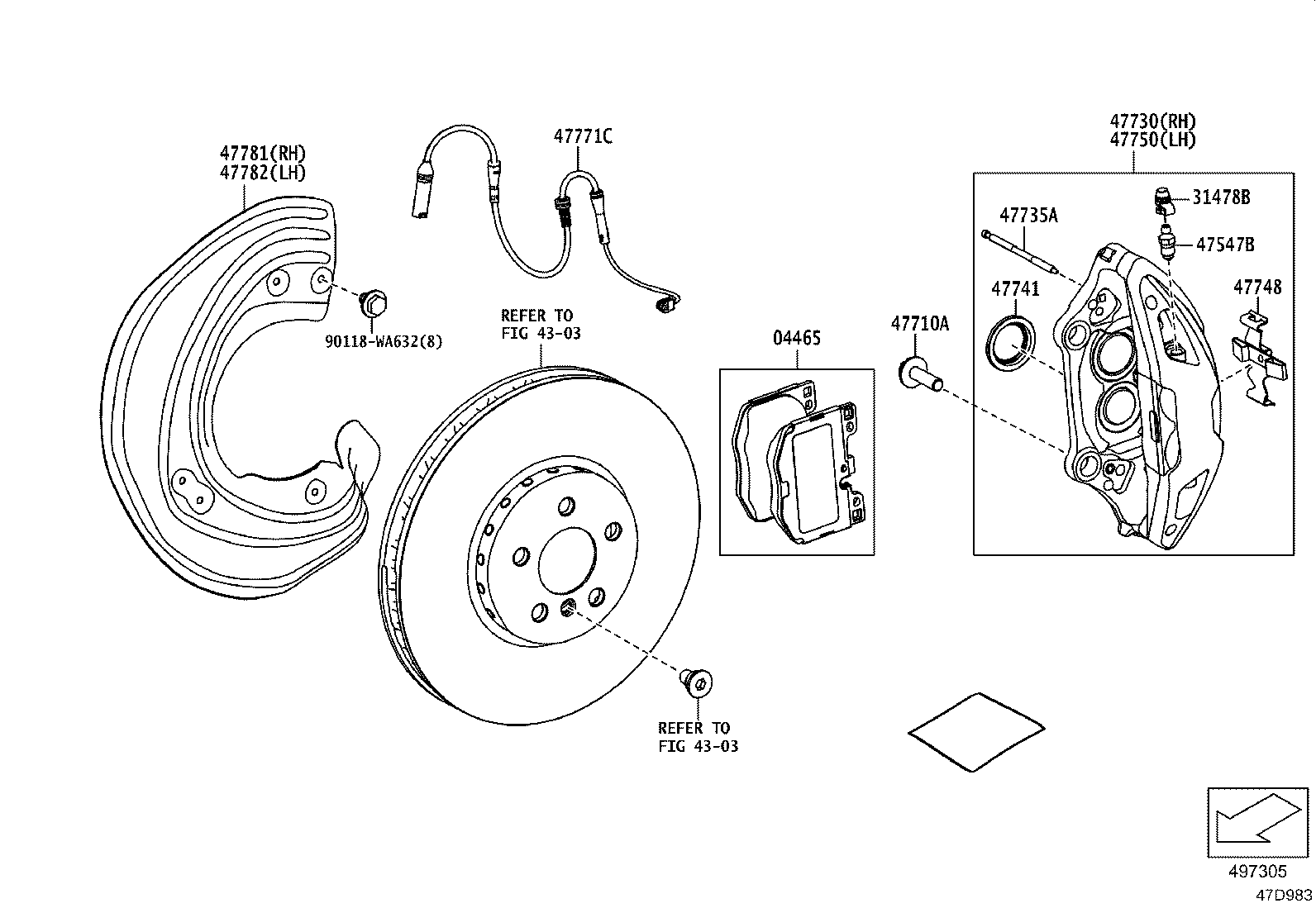 Front Disc Brake Caliper Dust Cover