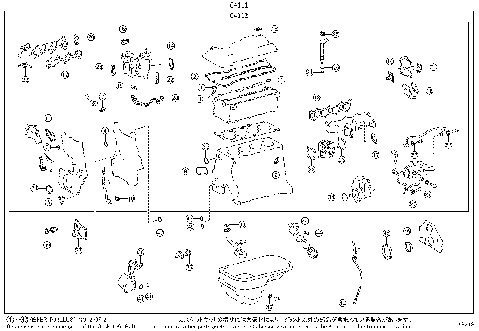 Kit de juntas de revisión del motor