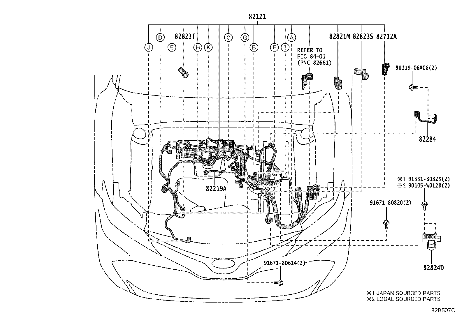 Cableado y abrazadera