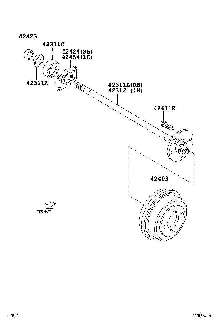 Rear Axle Shaft Hub