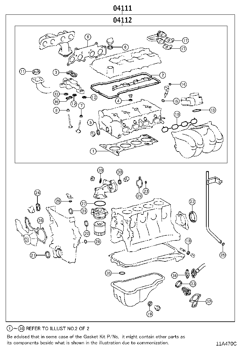 Kit de juntas de revisión del motor