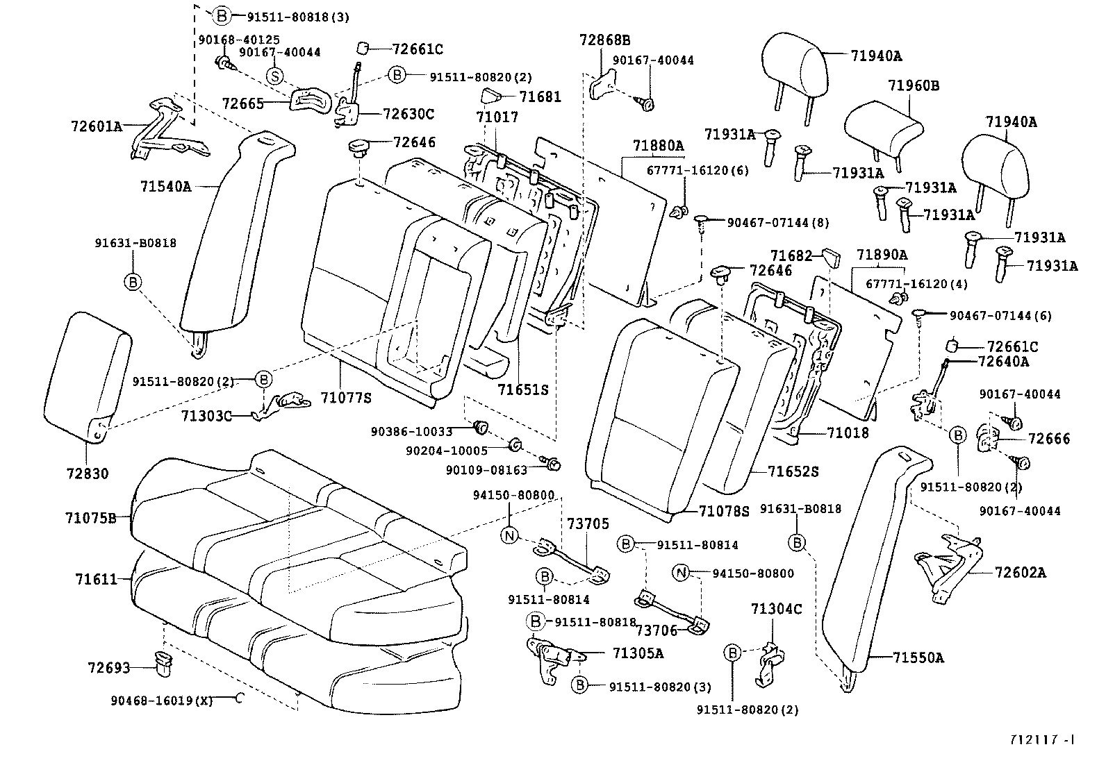 Rear Seat & Seat Track