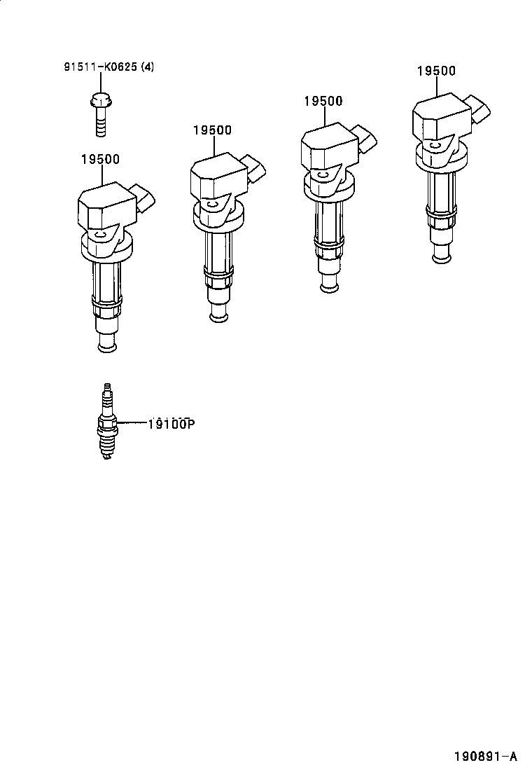 Ignition Coil Spark Plug Glow Plug