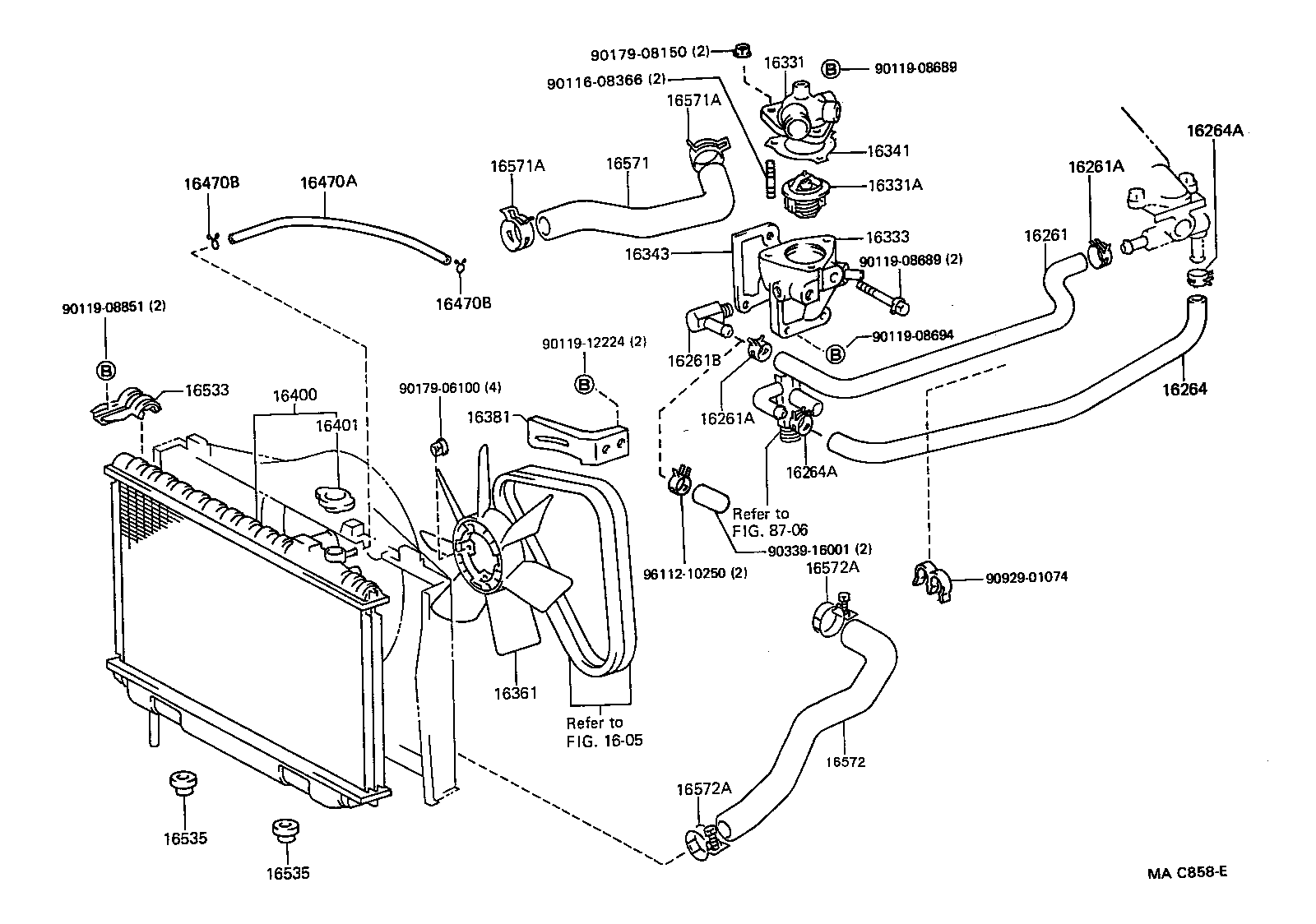 Radiator Water Outlet