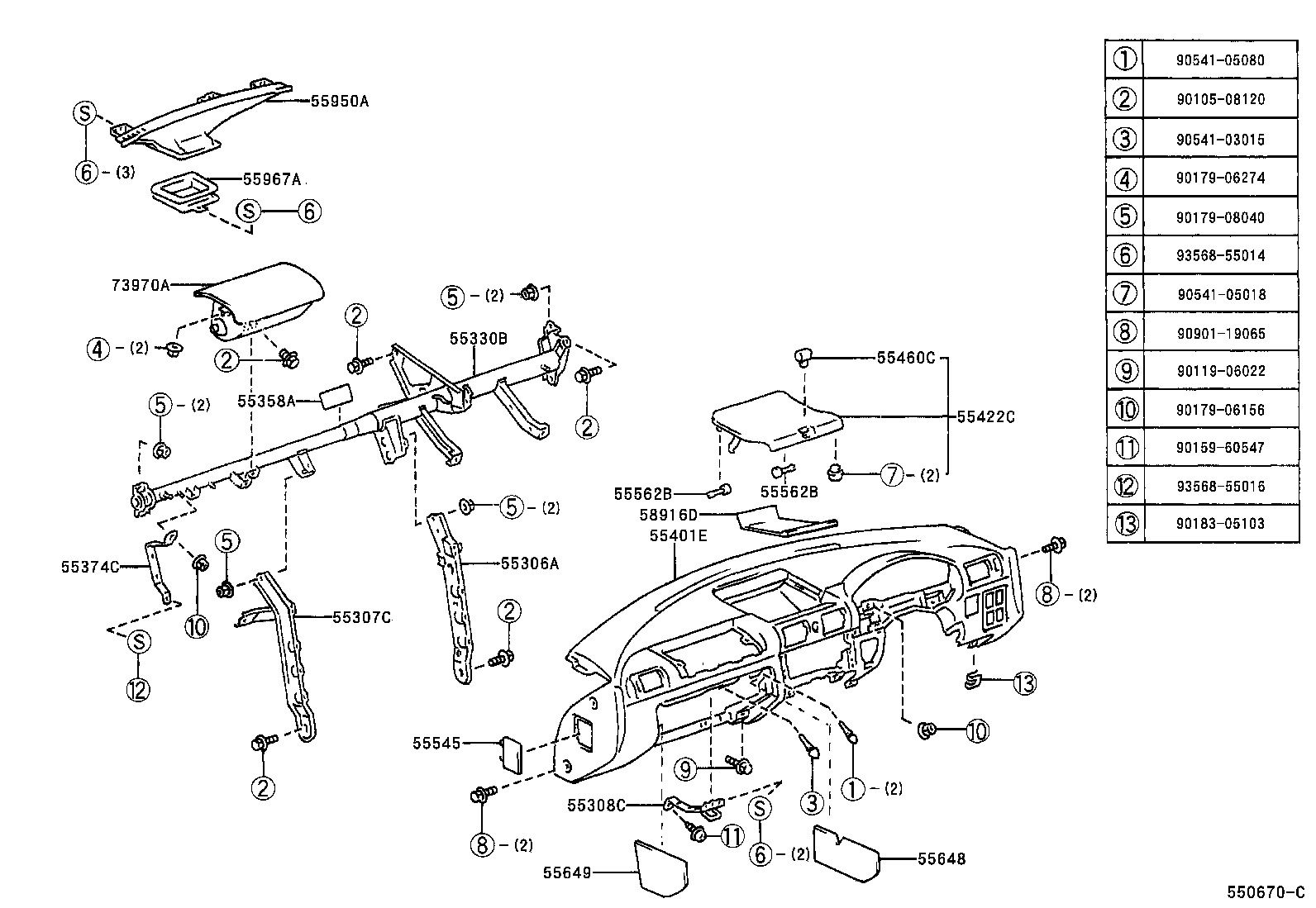 Instrument Panel Glove Compartment