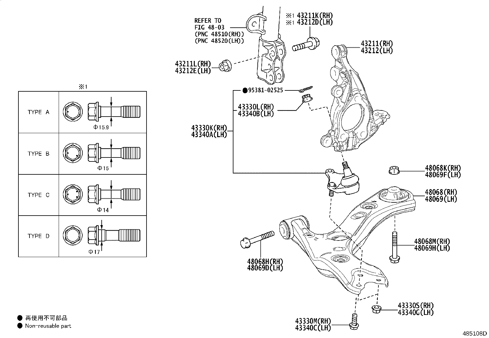 Front Axle Arm Steering Knuckle