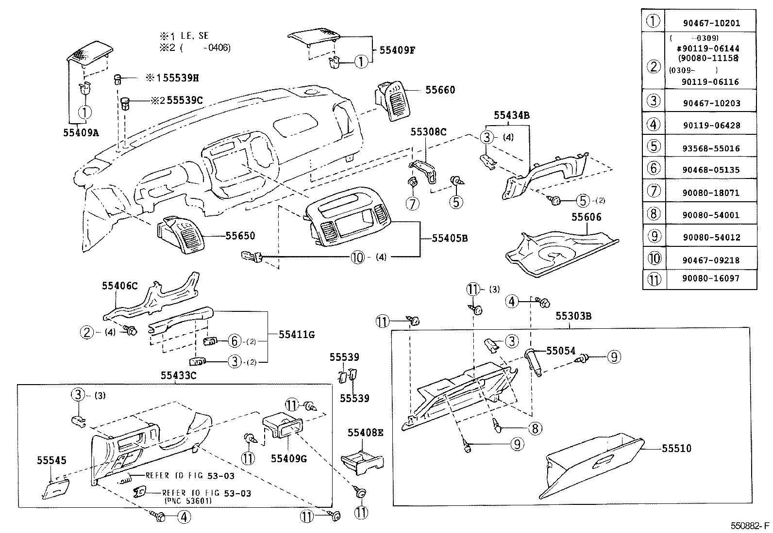 Instrument Panel Glove Compartment