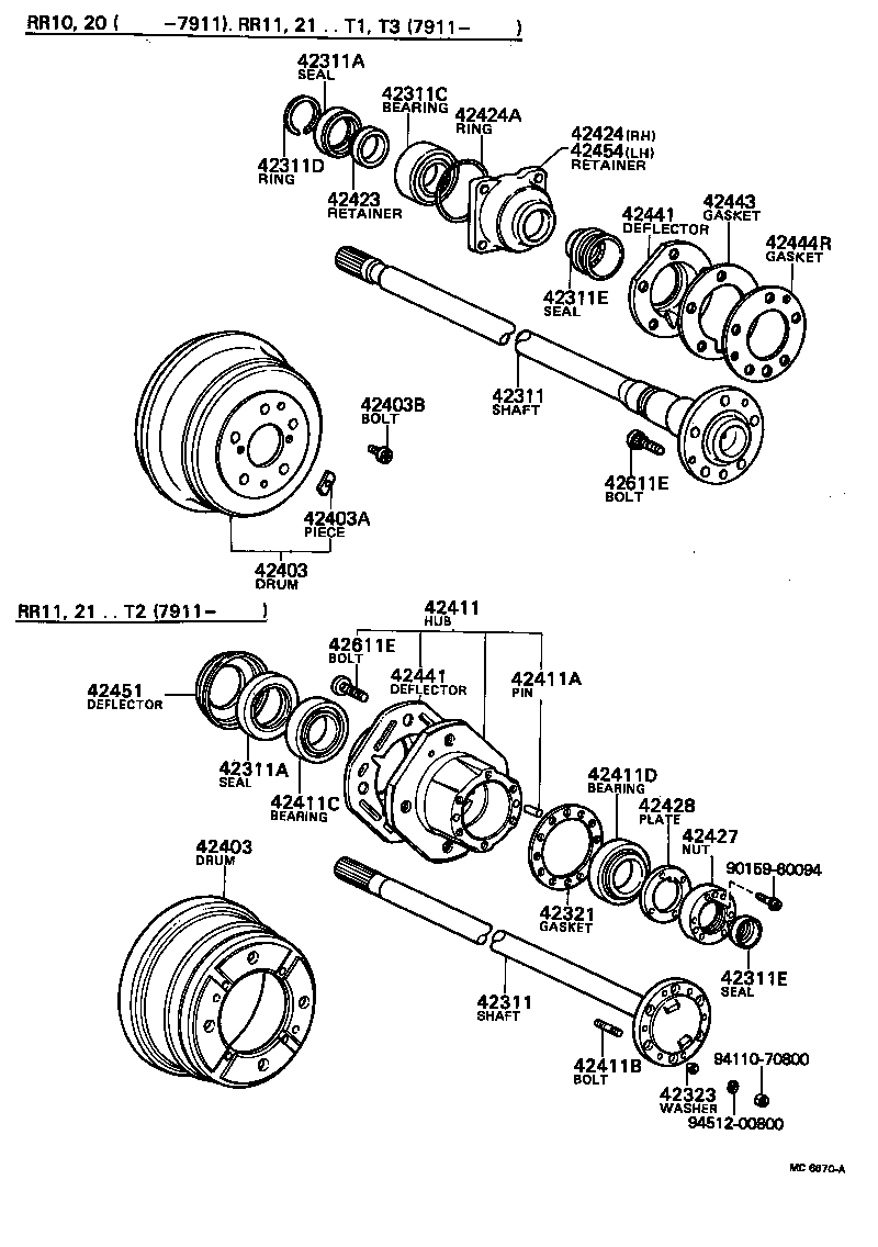 Rear Axle Shaft Hub