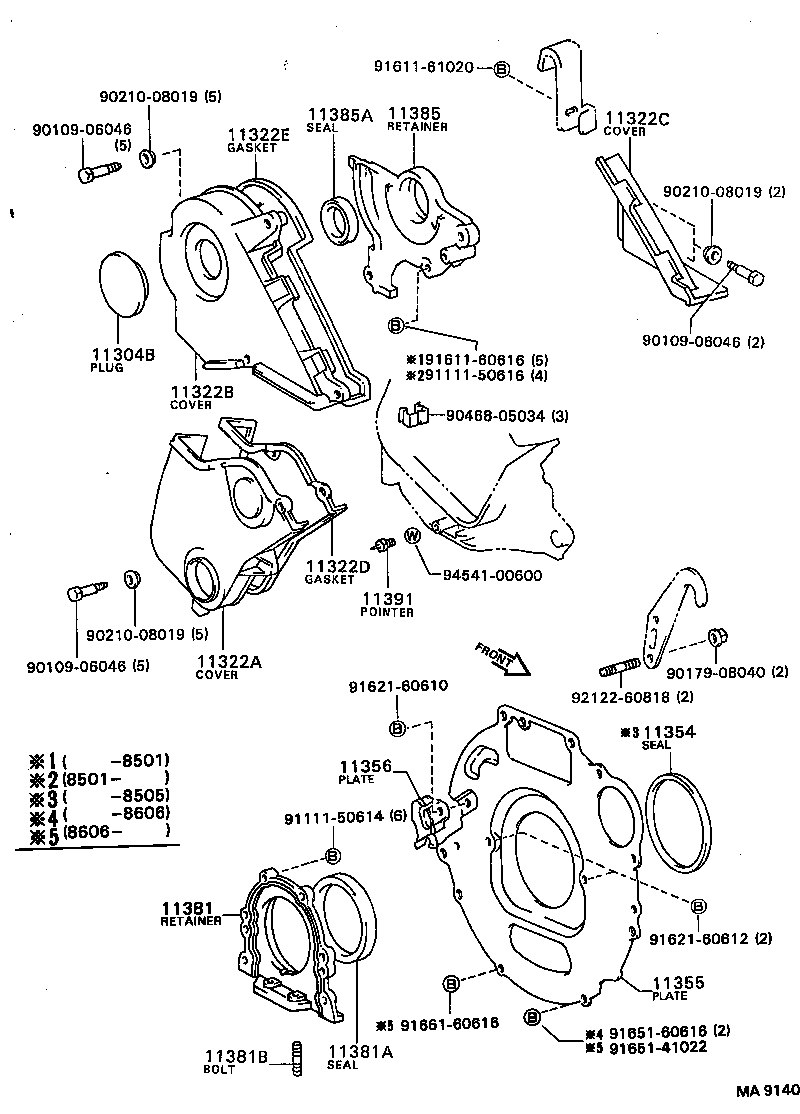 Timing Gear Cover & Rear End Plate