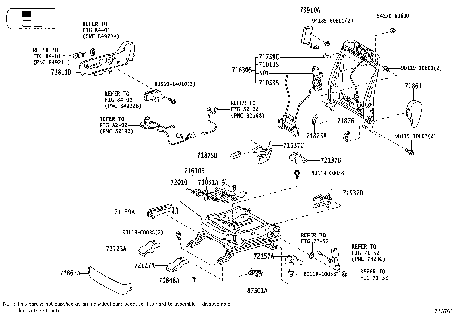 Asiento y pista del asiento