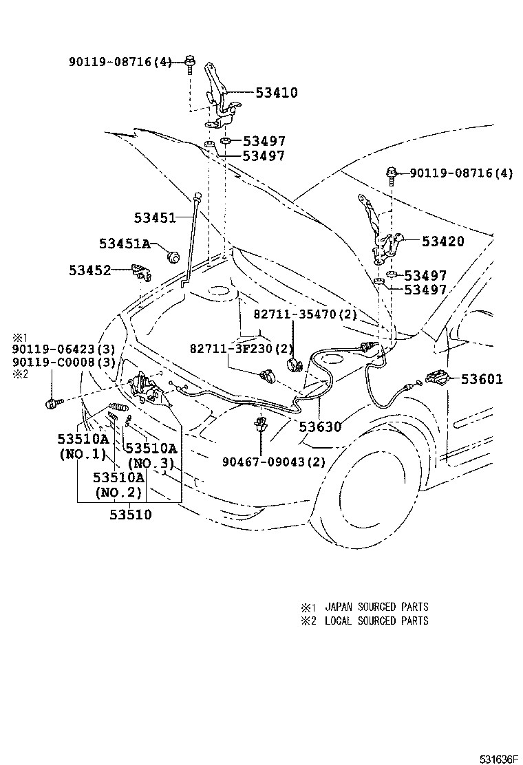 Hood Lock & Hinge