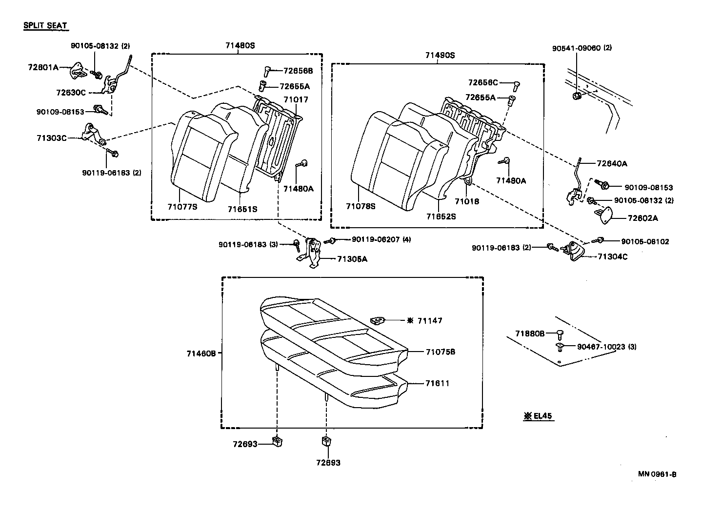 Rear Seat & Seat Track