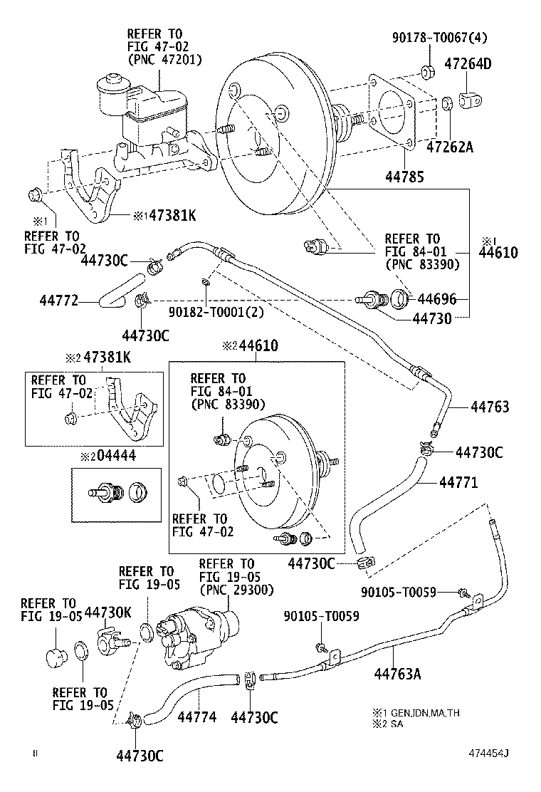 Refuerzo de freno y tubo de vacío