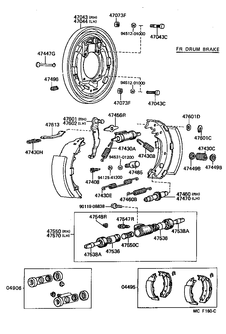 Rear Drum Brake Wheel Cylinder Backing Plate