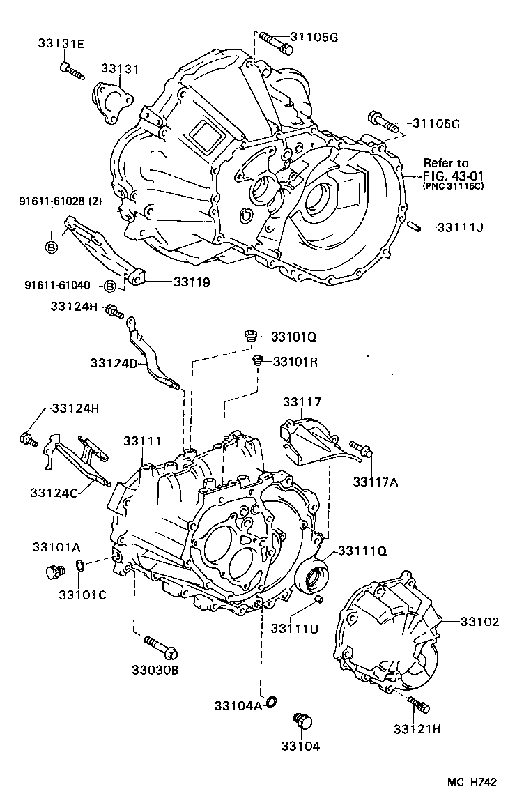 Clutch Housing + Transmission Case