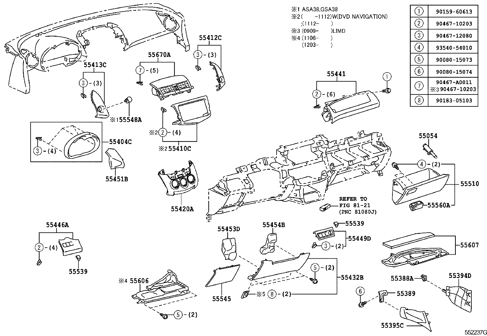 Instrument Panel Glove Compartment