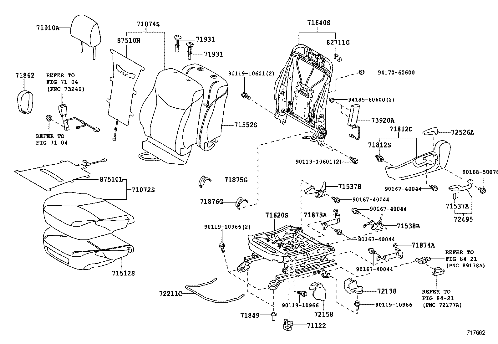 Asiento delantero y riel del asiento