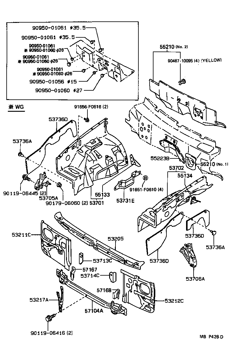 Front Fender Apron Dash Panel