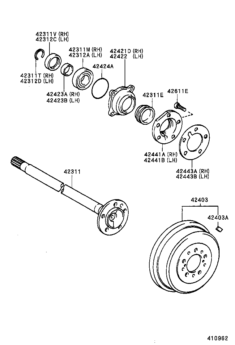 Rear Axle Shaft Hub
