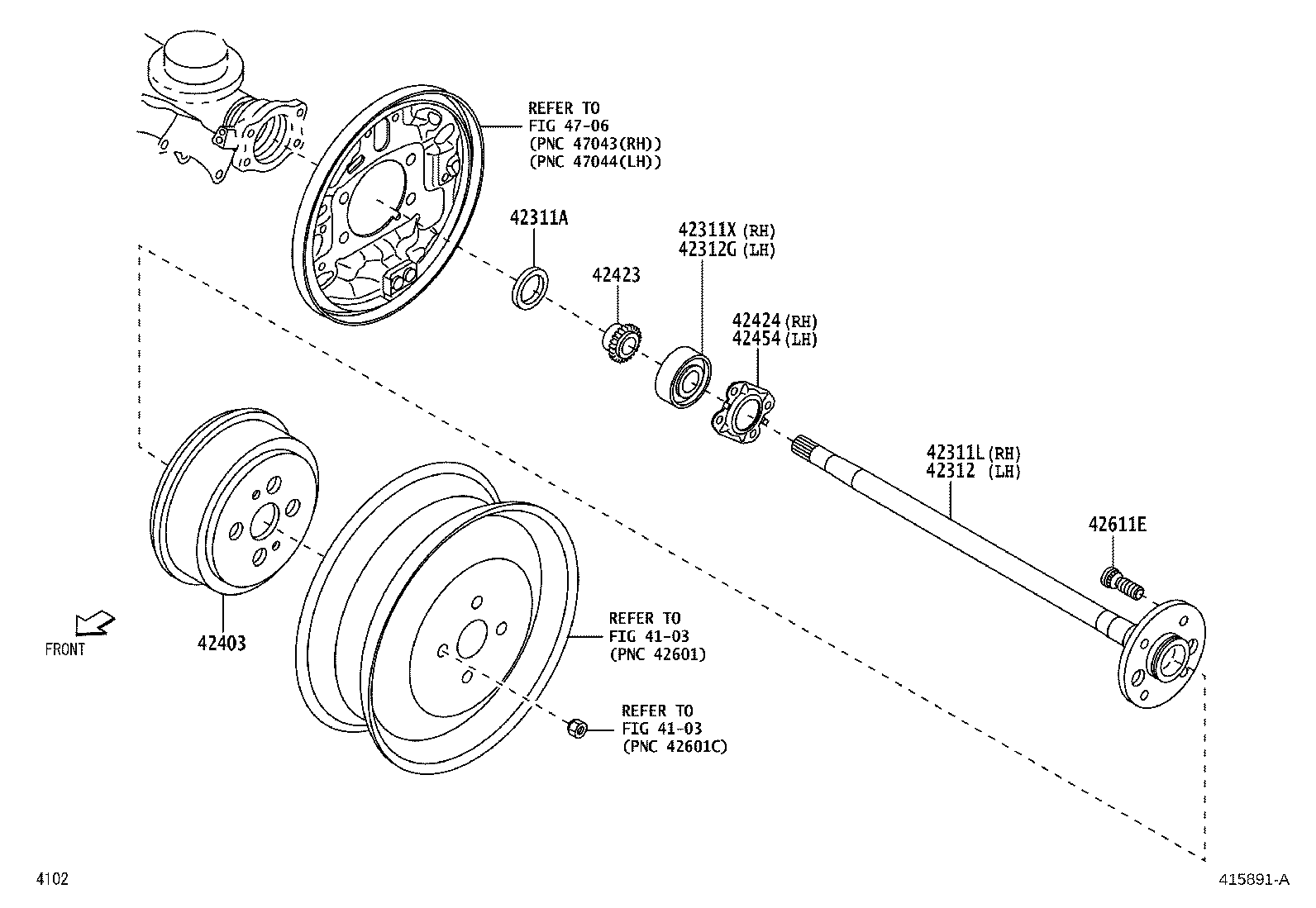 Rear Axle Shaft Hub
