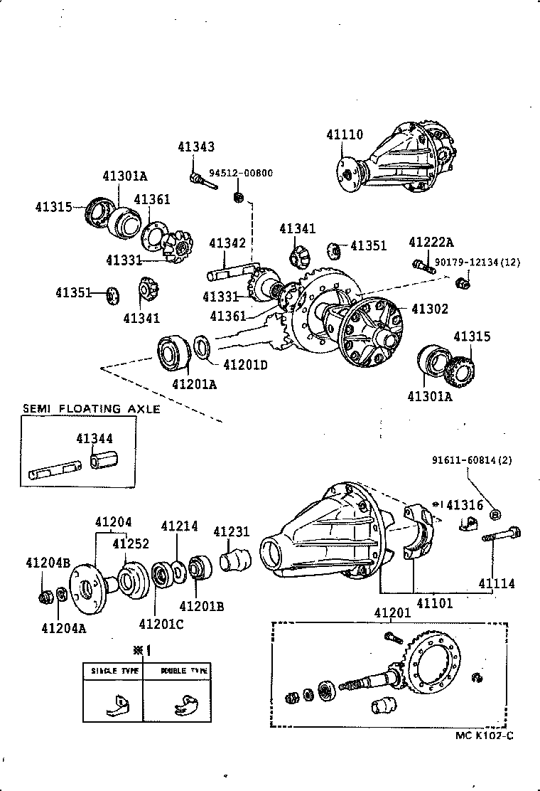 Rear Axle Housing Differential