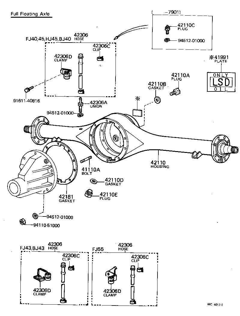 Rear Axle Housing Differential