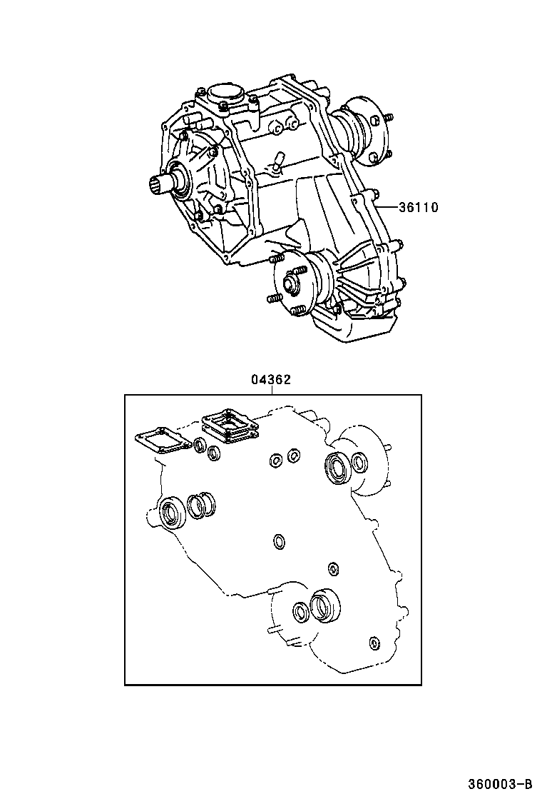 Kit de juntas de conjunto de transferencia