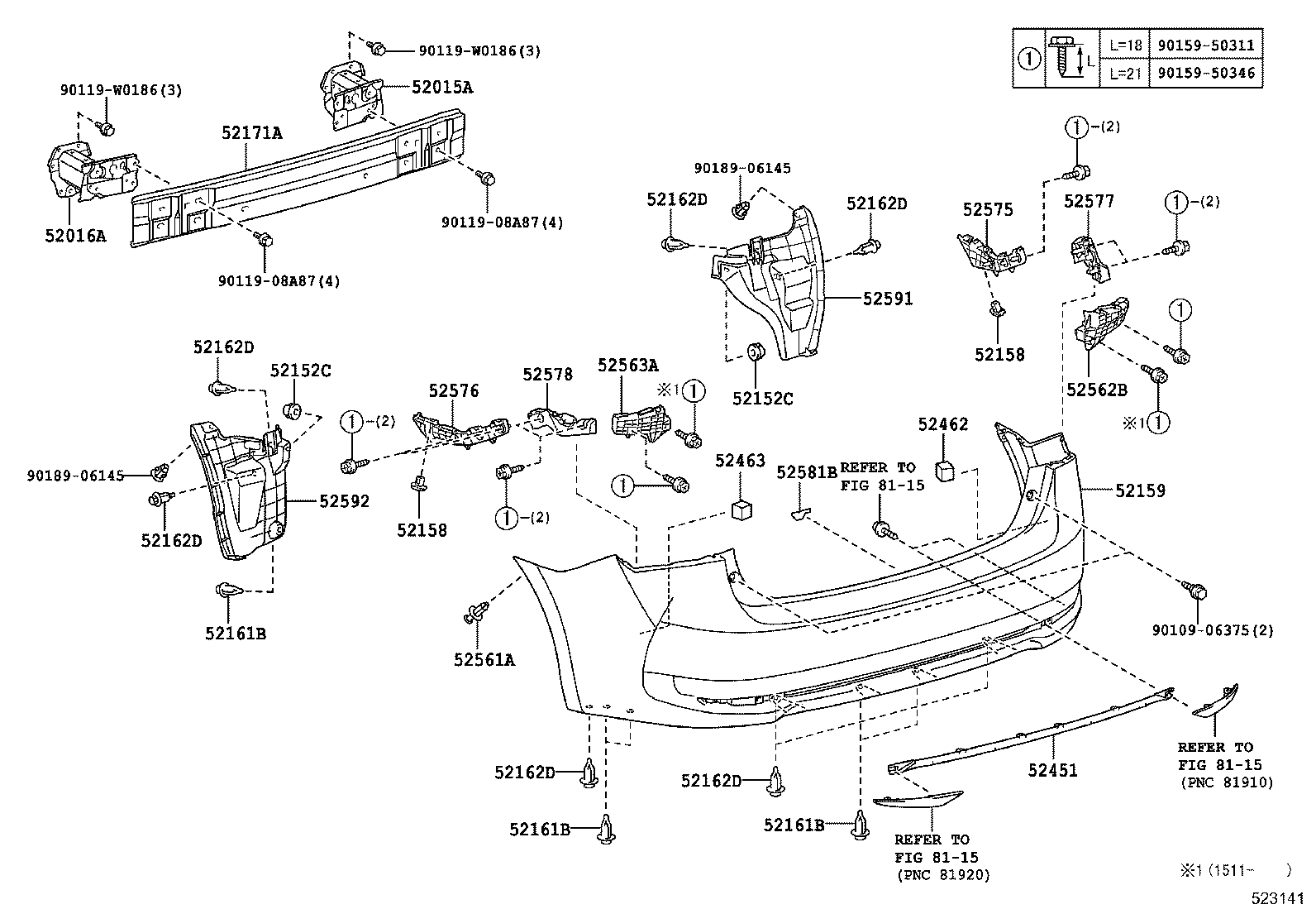 Rear Bumper & Bumper Stay