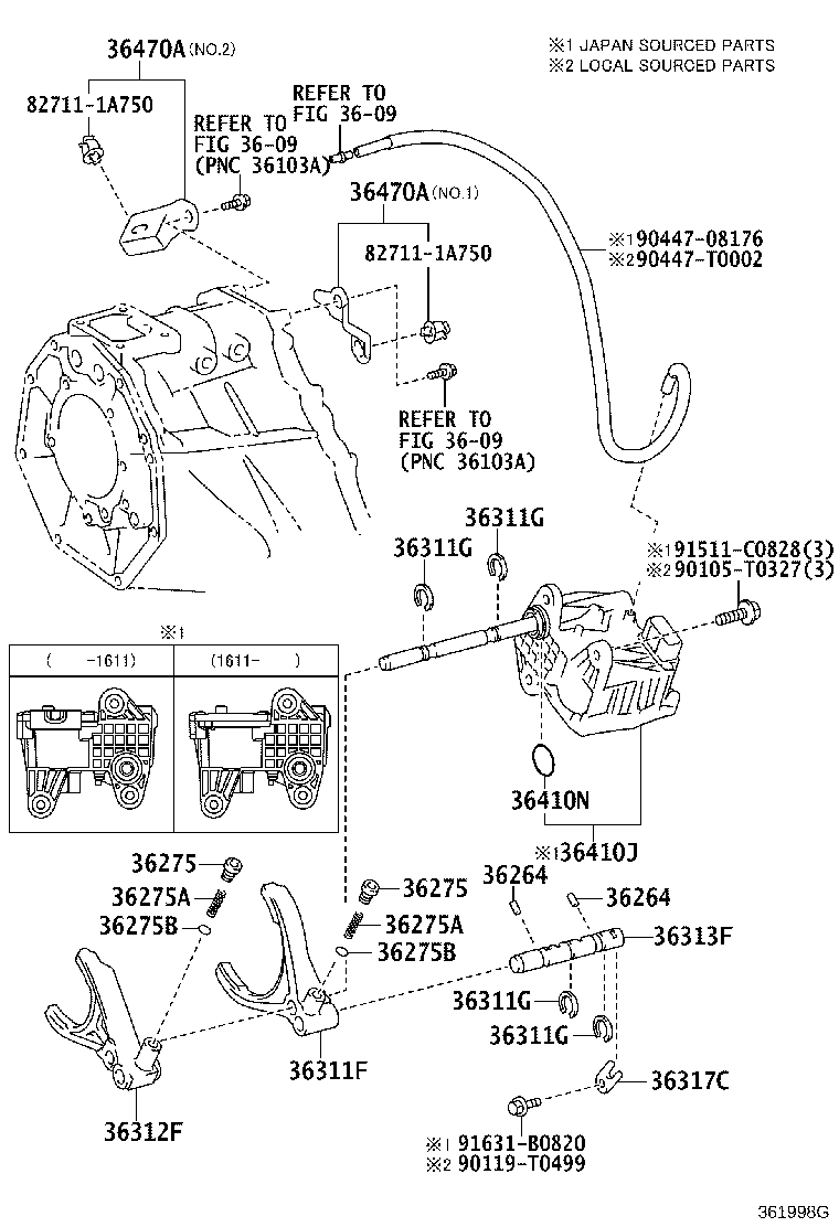 Transfer Lever & Shift Rod