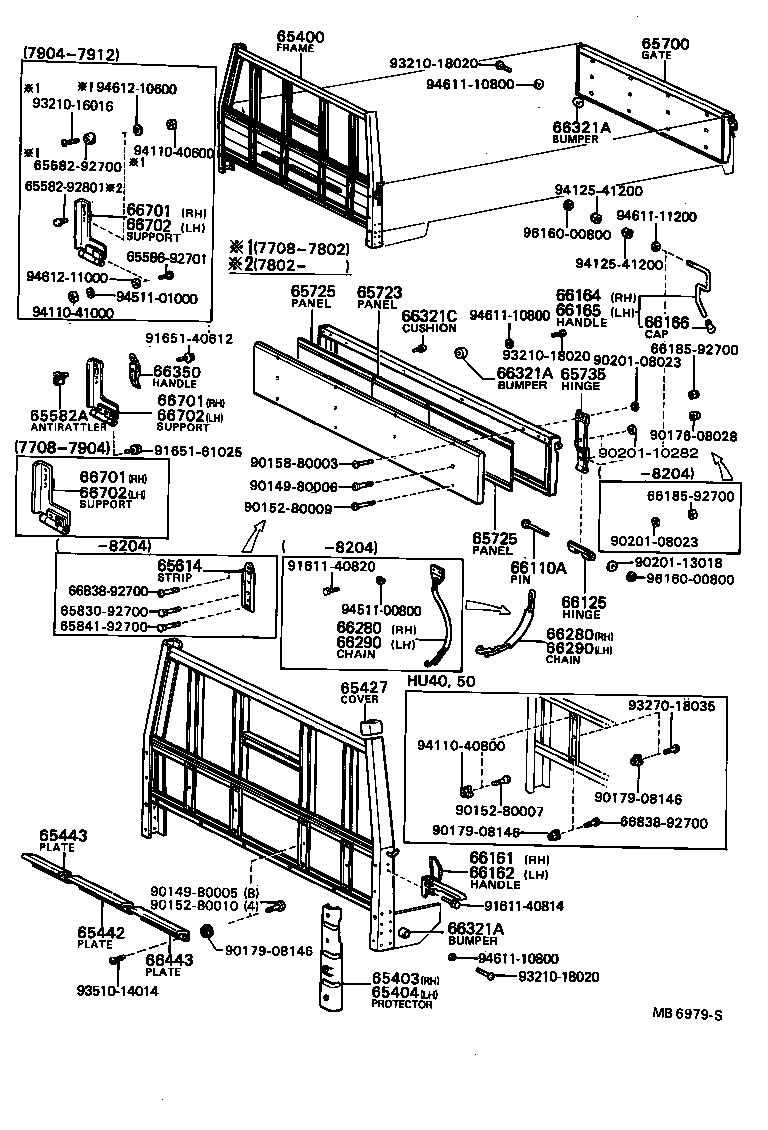 Rear Body Guard Frame Tail Gate