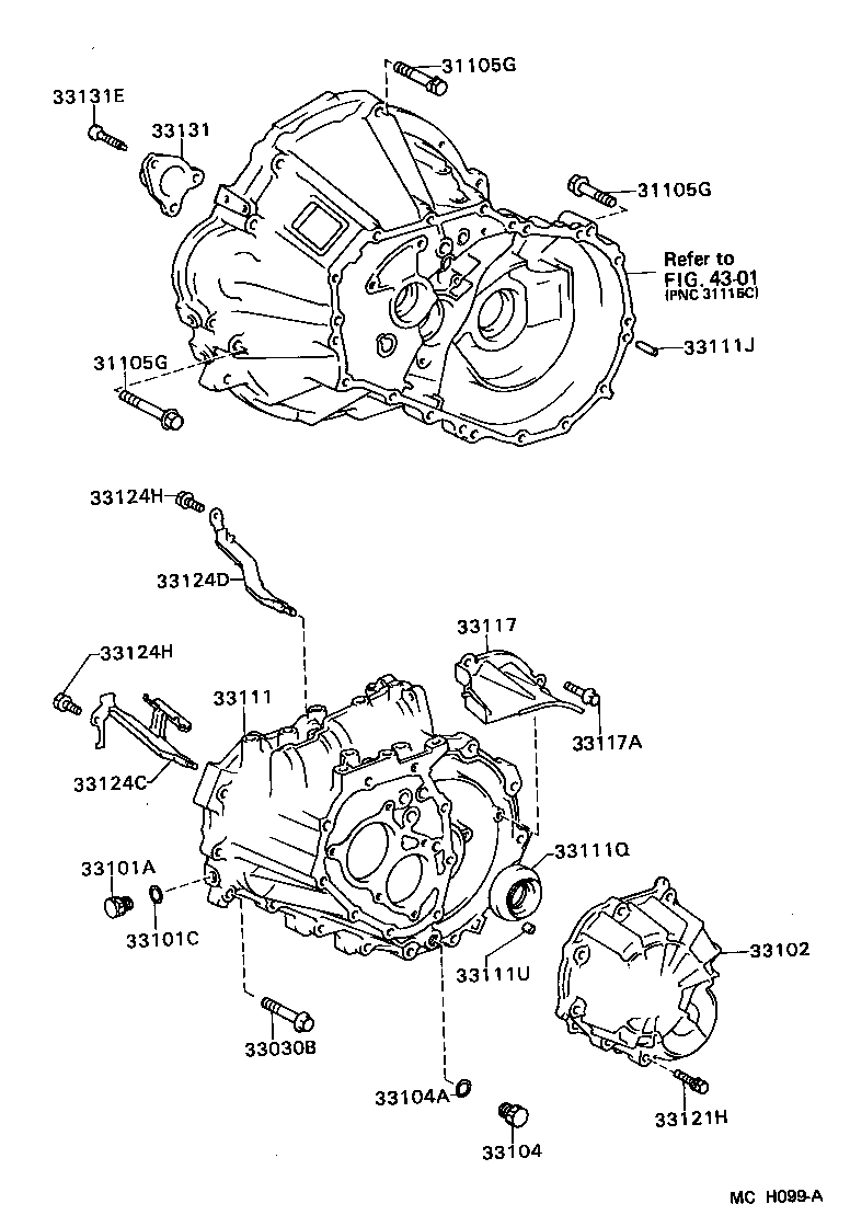 Clutch Housing + Transmission Case