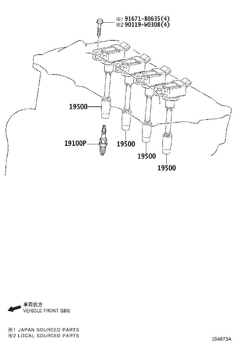 Ignition Coil Spark Plug Glow Plug