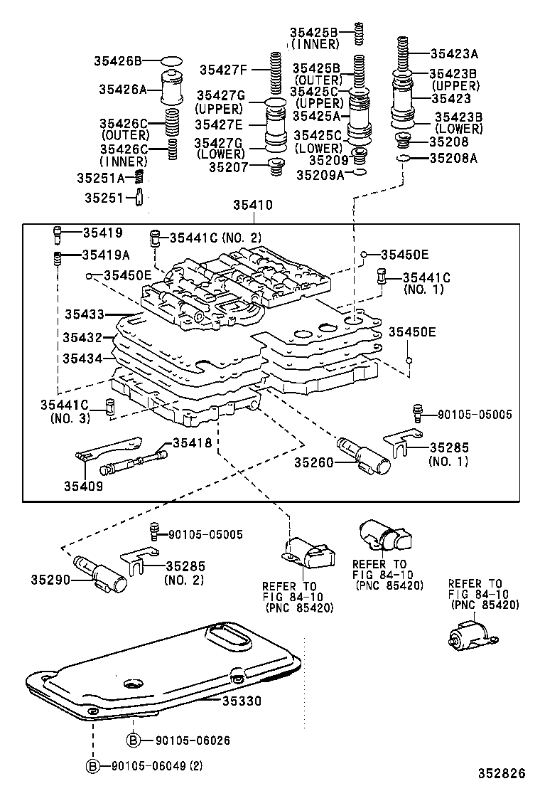 Colador de aceite del cuerpo de válvula