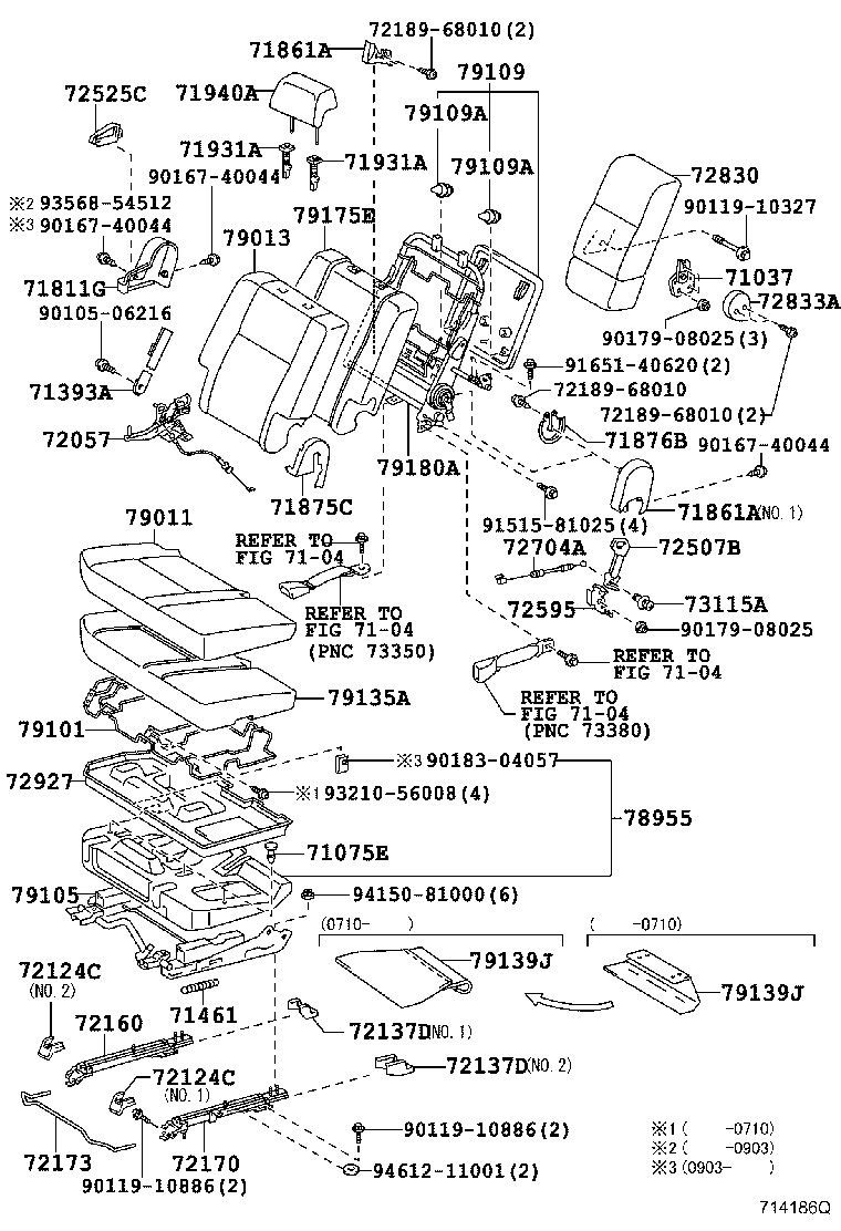 Asiento trasero y riel del asiento