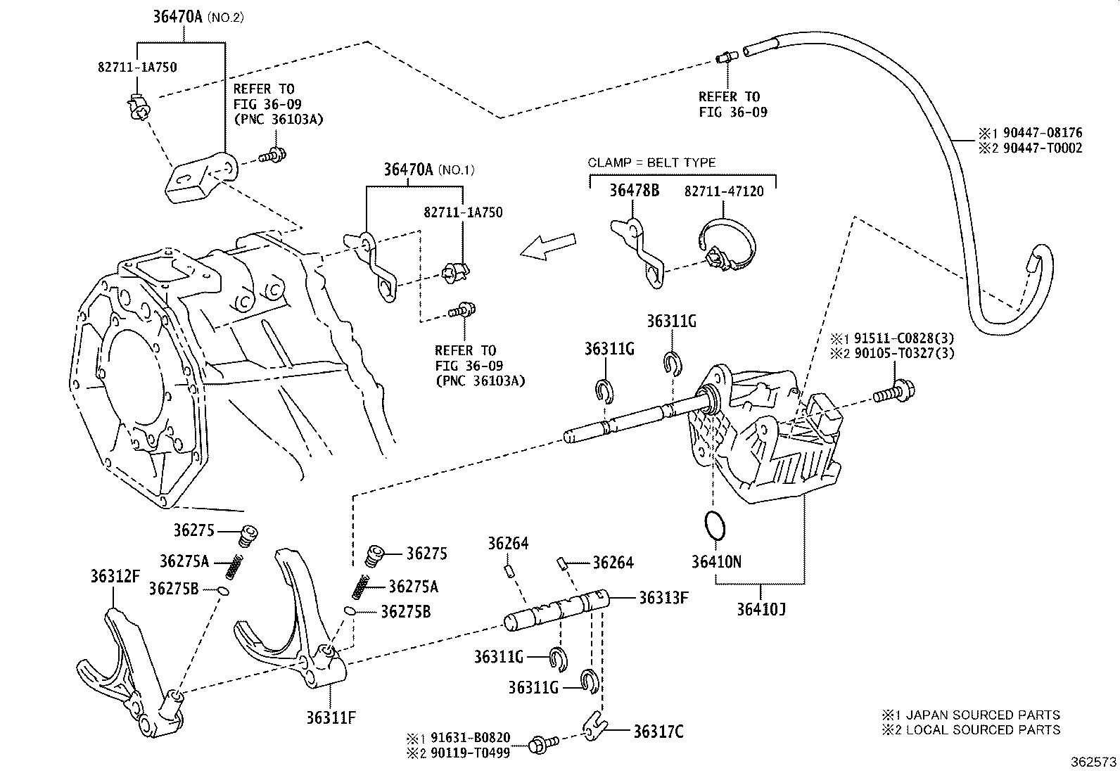 Transfer Lever & Shift Rod