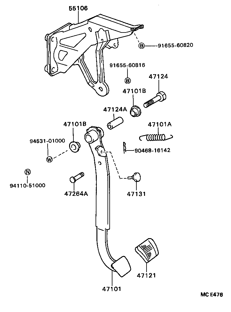 Brake Pedal & Bracket