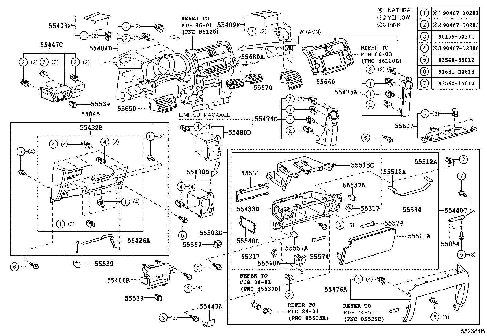 55670-35052 Register Assy, Instrument Panel, No.3 Toyota | YoshiParts