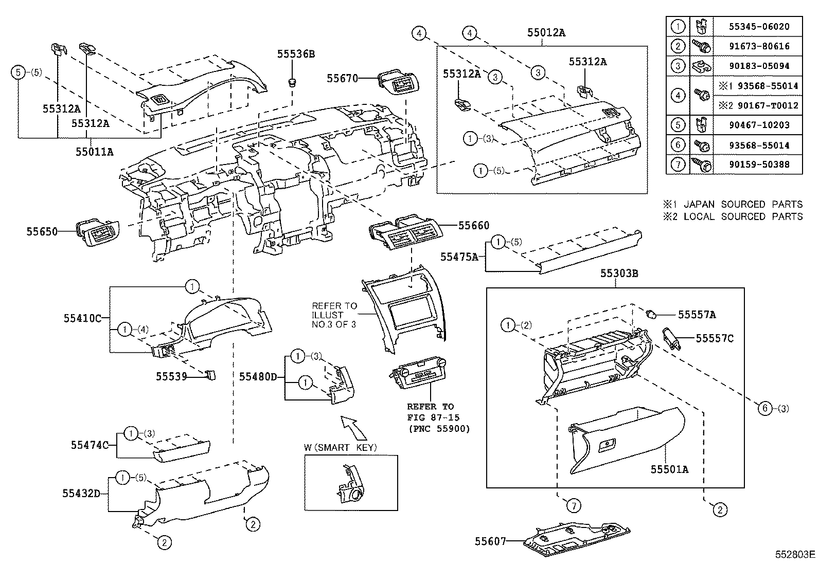 Instrument Panel Glove Compartment