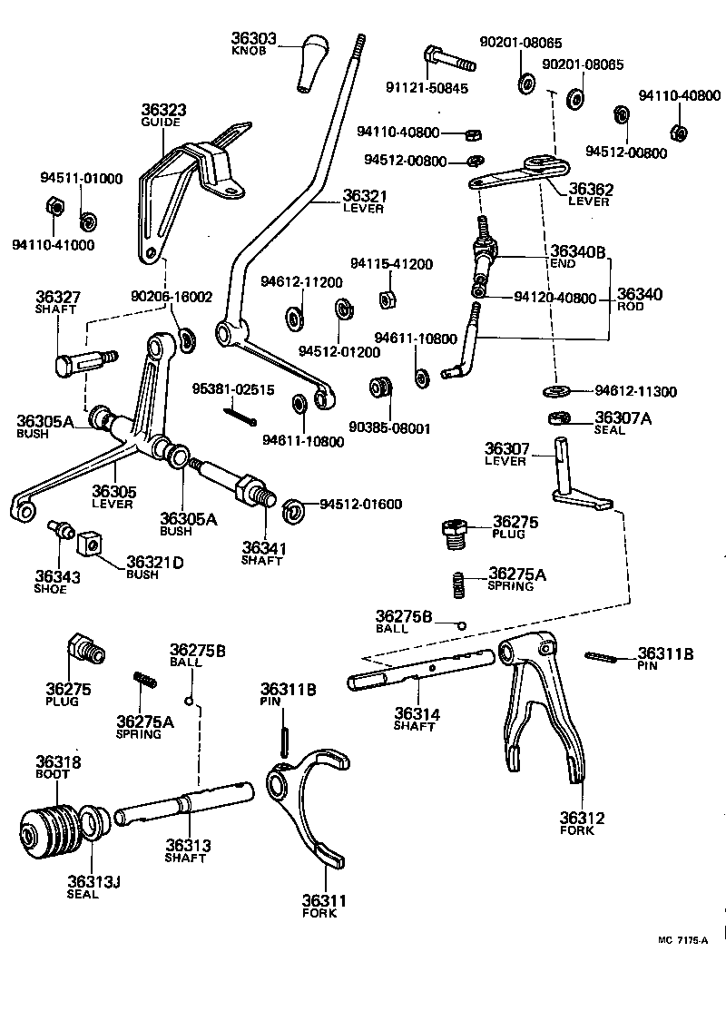 Transfer Lever & Shift Rod