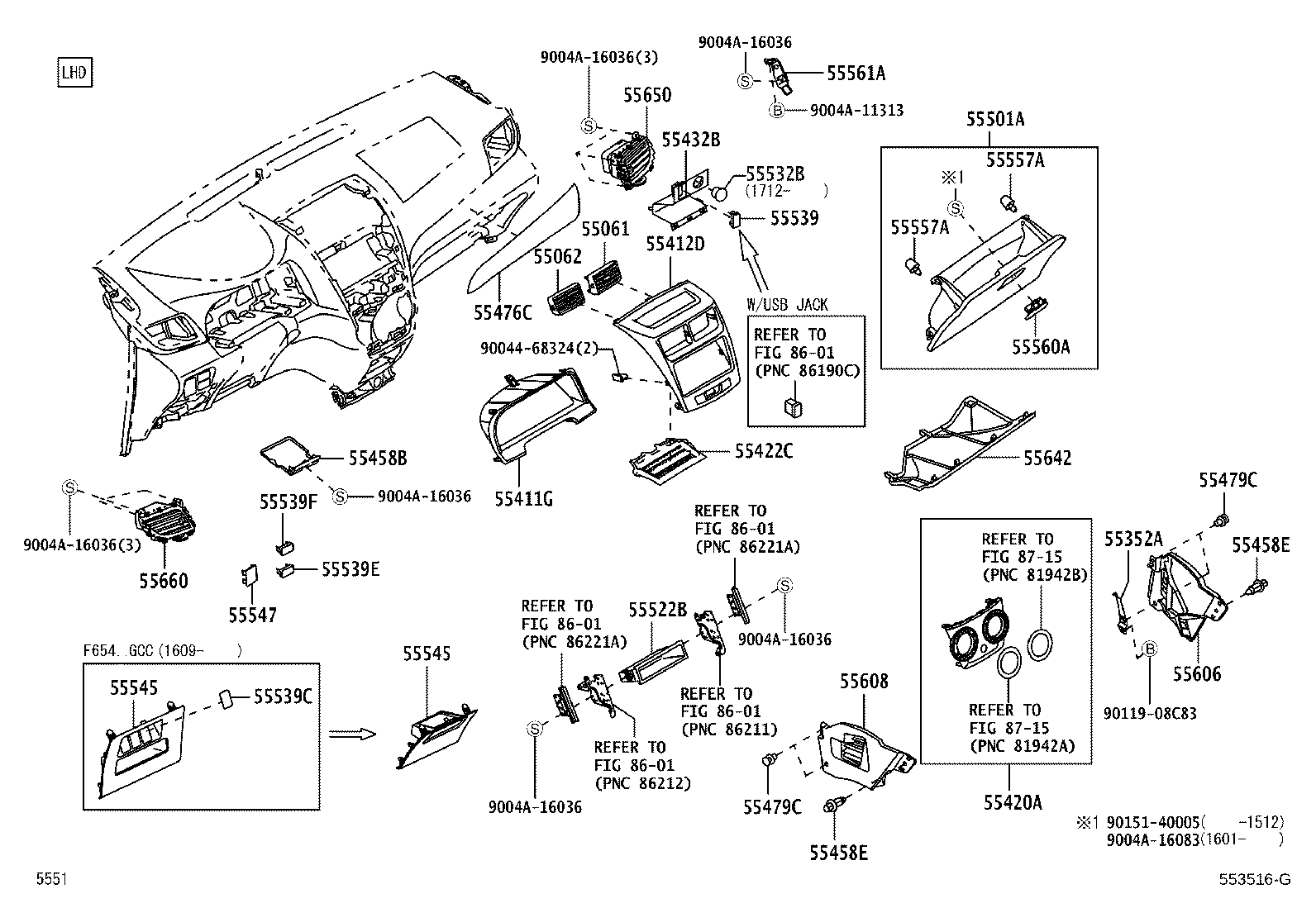 Instrument Panel Glove Compartment