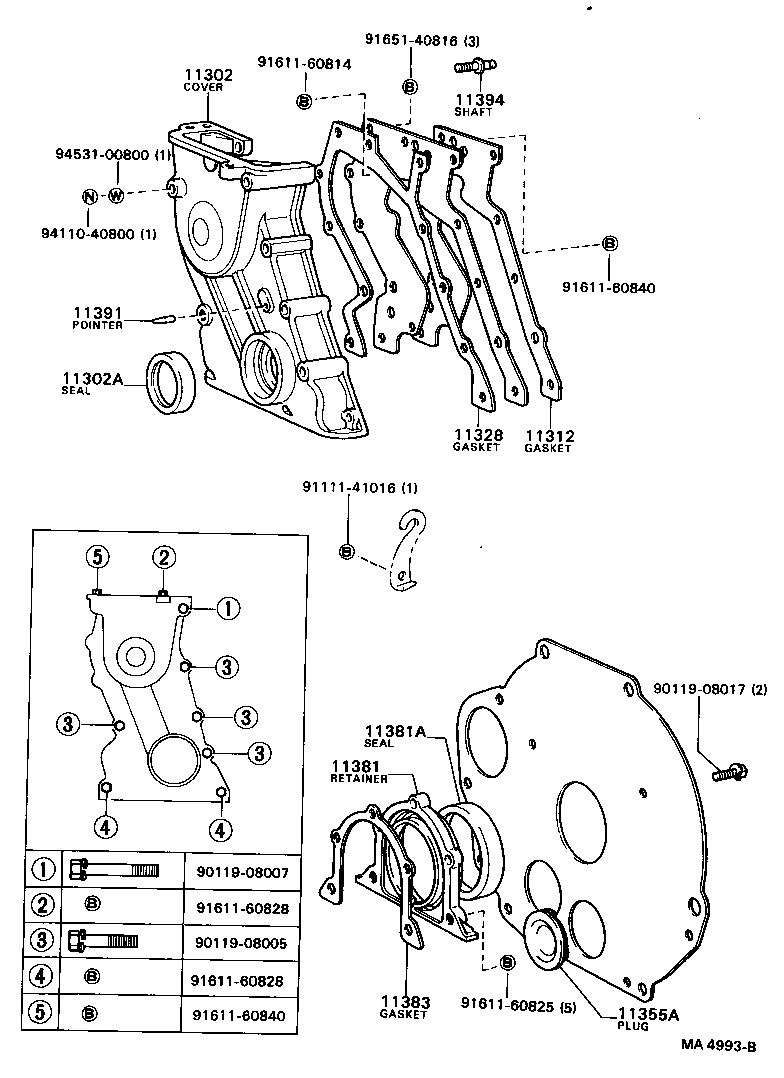 Timing Gear Cover & Rear End Plate