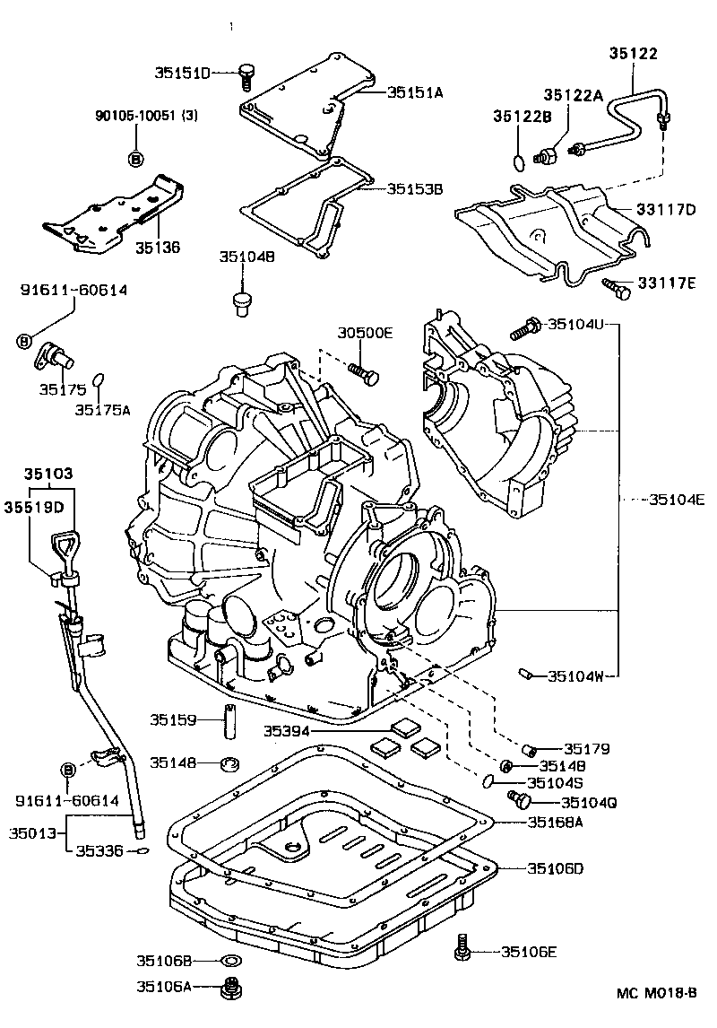 Transmission Case & Oil Pan