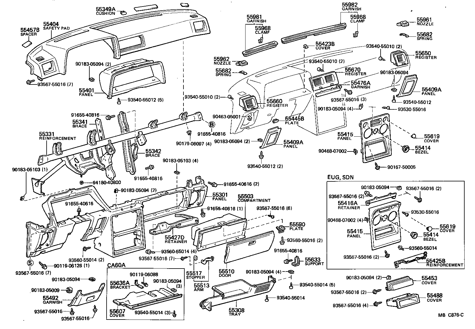 Instrument Panel Glove Compartment