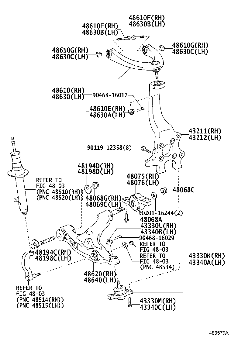 Front Axle Arm Steering Knuckle