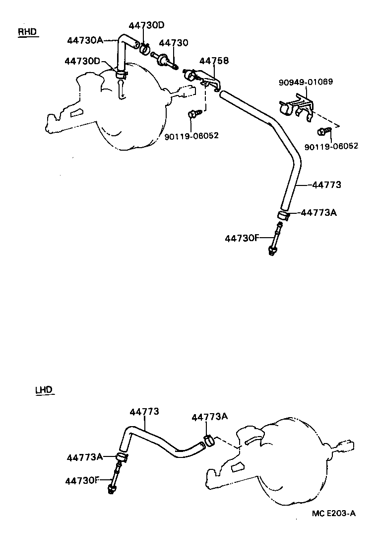 Brake Booster & Vacuum Tube