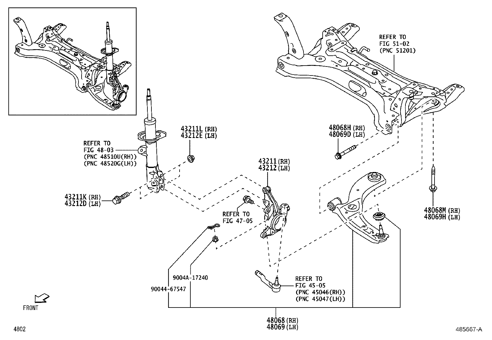 Front Axle Arm Steering Knuckle
