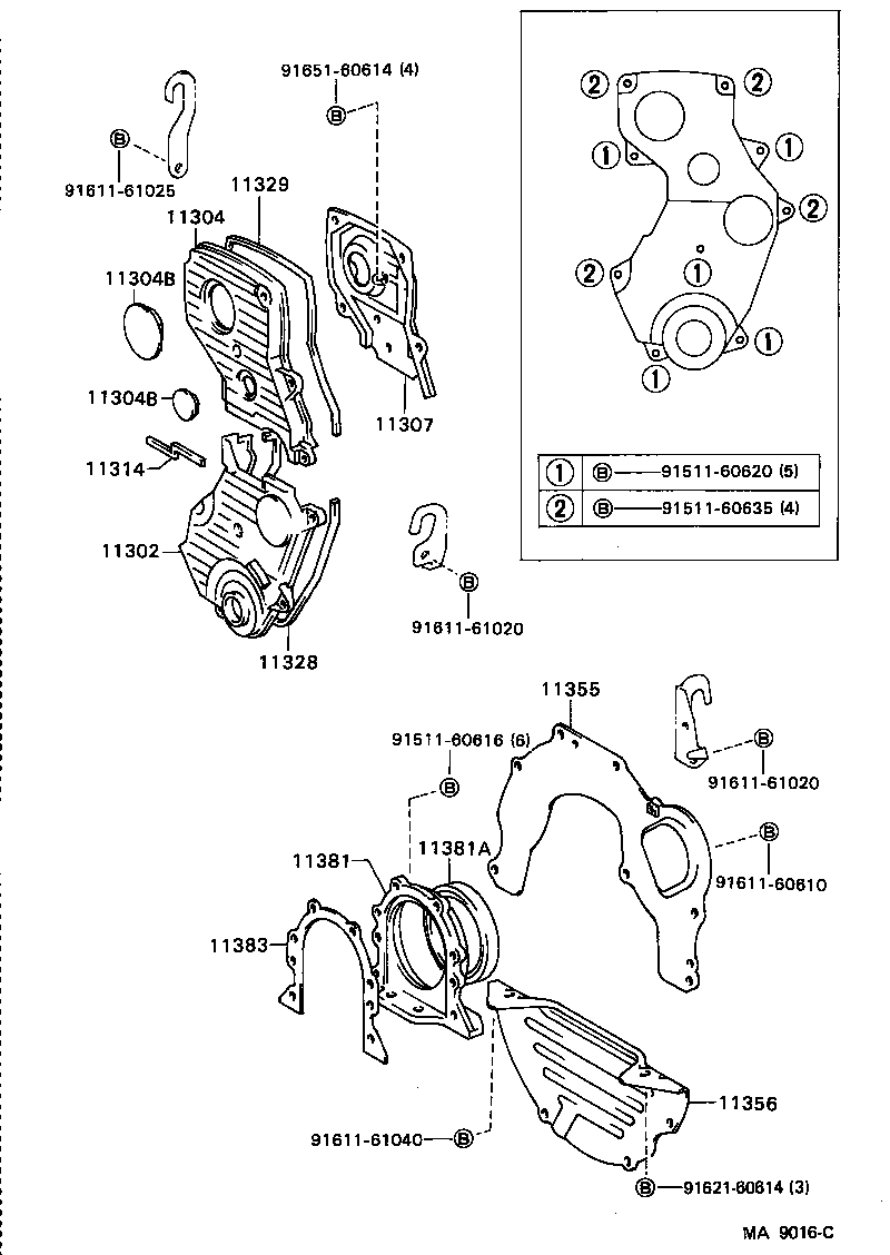 Timing Gear Cover & Rear End Plate