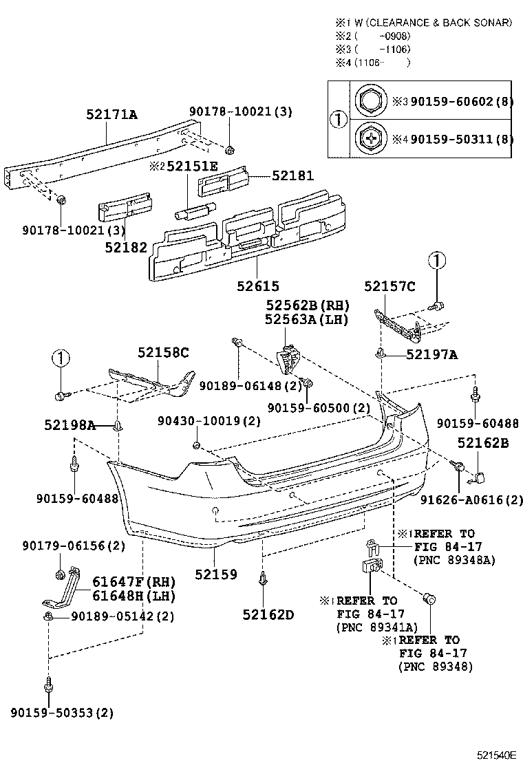 Rear Bumper & Bumper Stay
