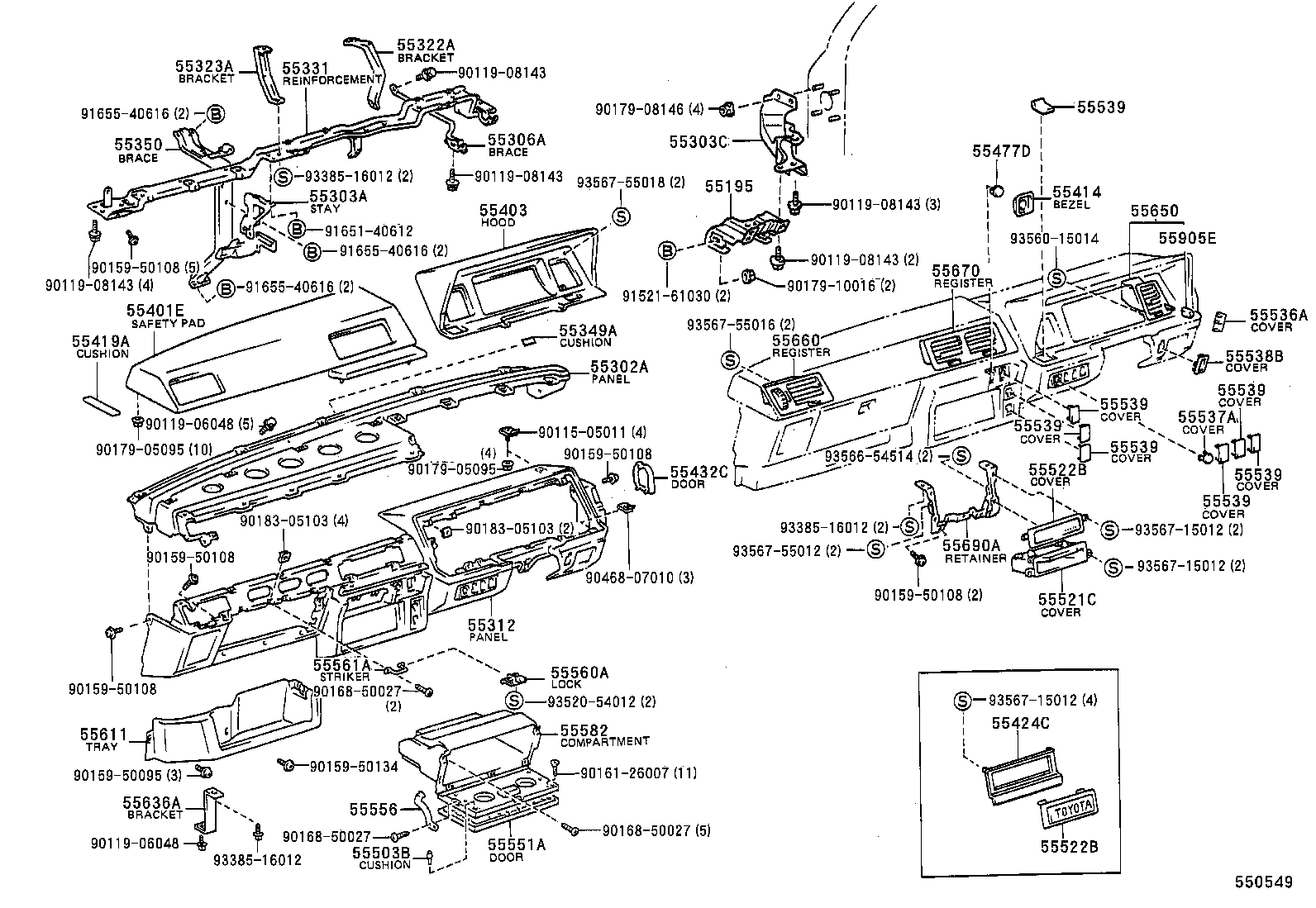 Instrument Panel Glove Compartment