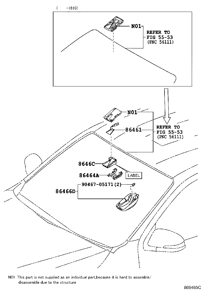 86401-71010 Hood, Forward Recognition Toyota | YoshiParts